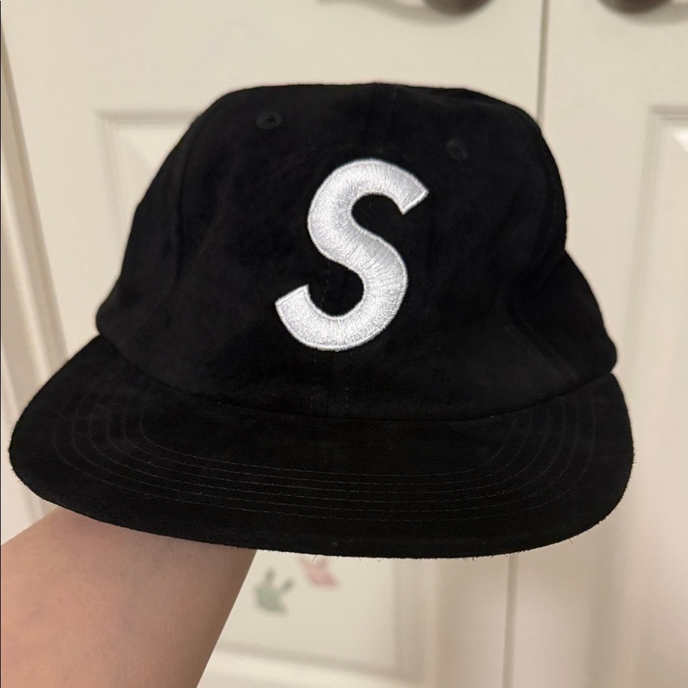Supreme Black Hat with White 'S' Emblem